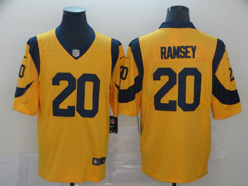 Men Los Angeles Rams #20 Ramsey Yellow Nike Vapor Untouchable Limited Player NFL Jerseys